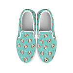 Adorable Beagle Puppy Pattern Print White Slip On Shoes