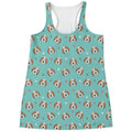 Adorable Beagle Puppy Pattern Print Women's Racerback Tank Top