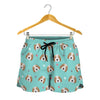 Adorable Beagle Puppy Pattern Print Women's Shorts