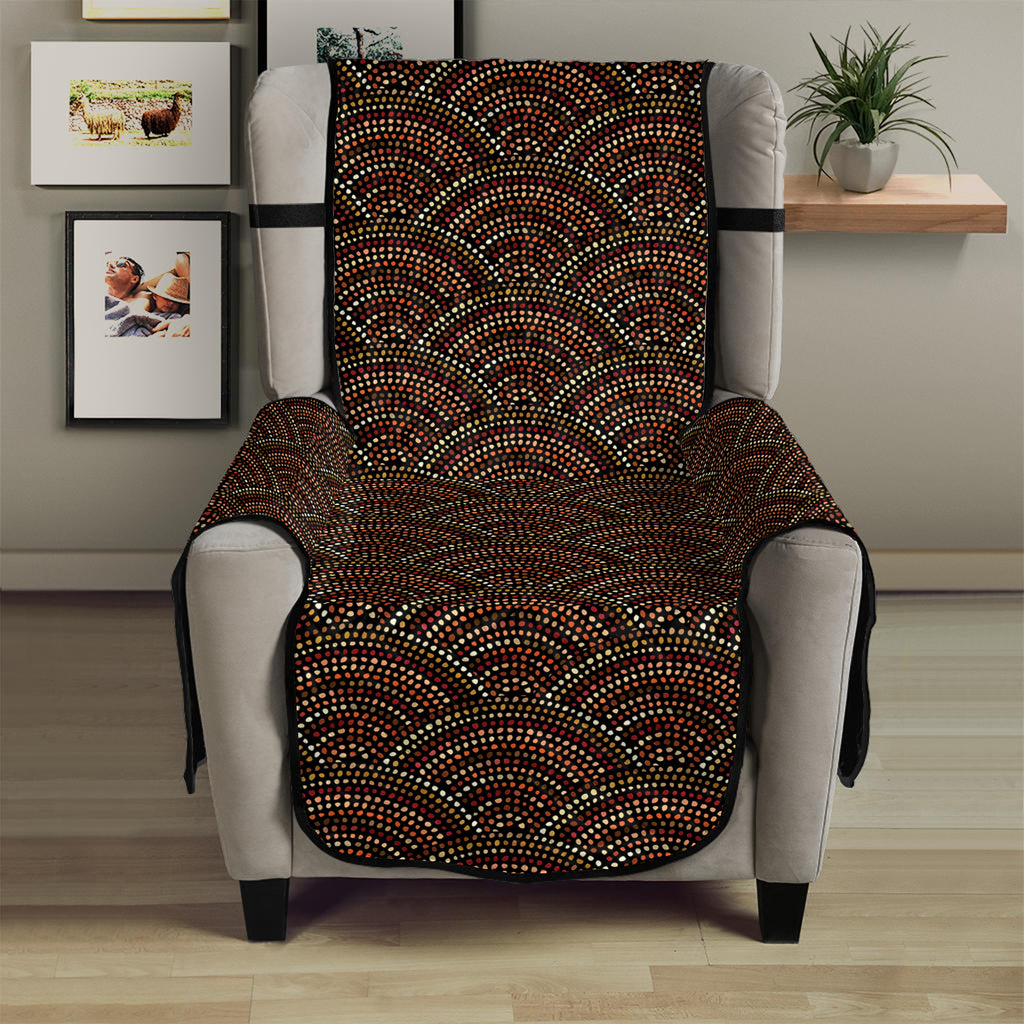 African Afro Dot Pattern Print Armchair Protector