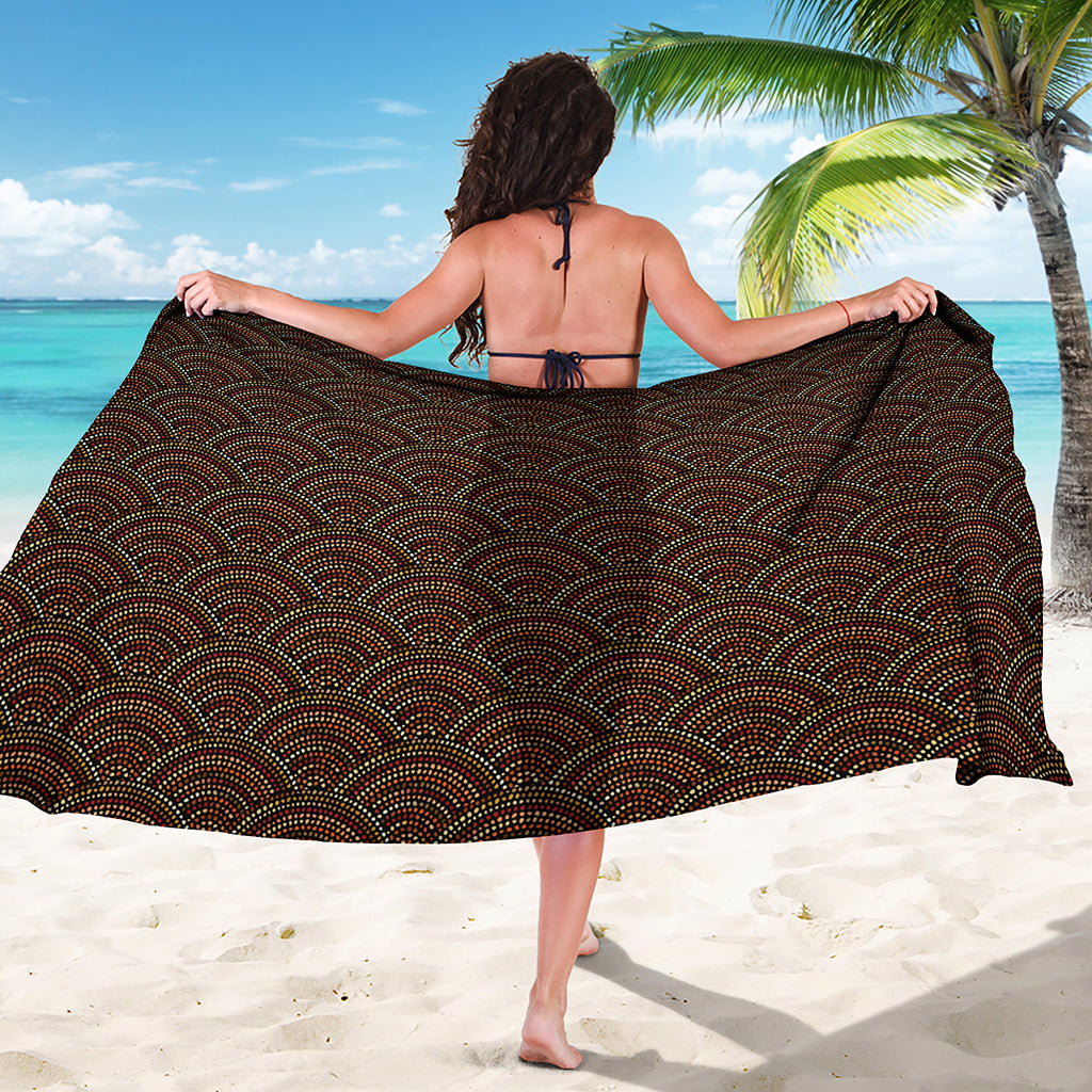 African Afro Dot Pattern Print Beach Sarong Wrap