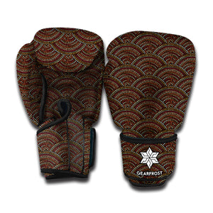 African Afro Dot Pattern Print Boxing Gloves