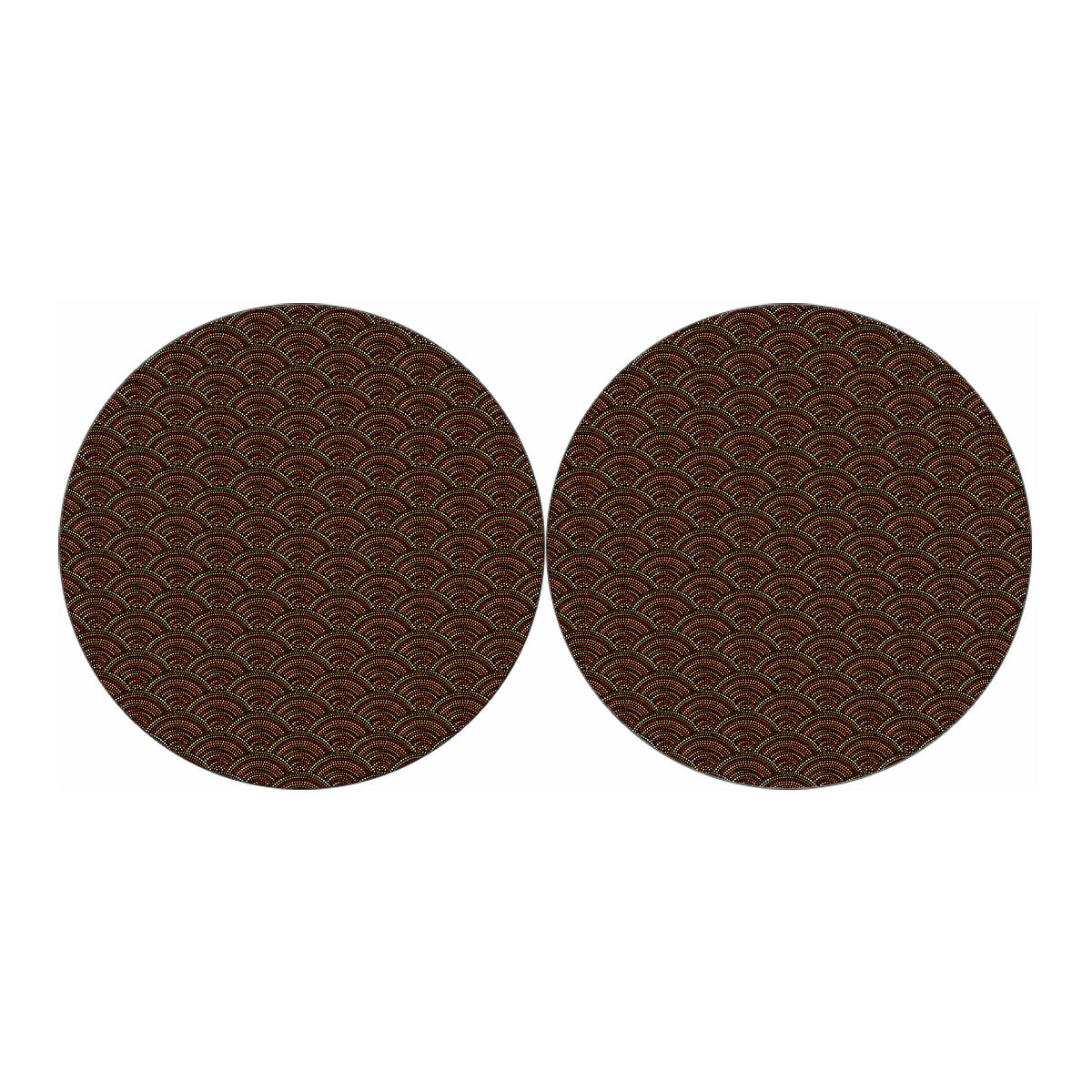 African Afro Dot Pattern Print Car Coasters