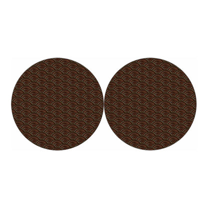 African Afro Dot Pattern Print Car Coasters