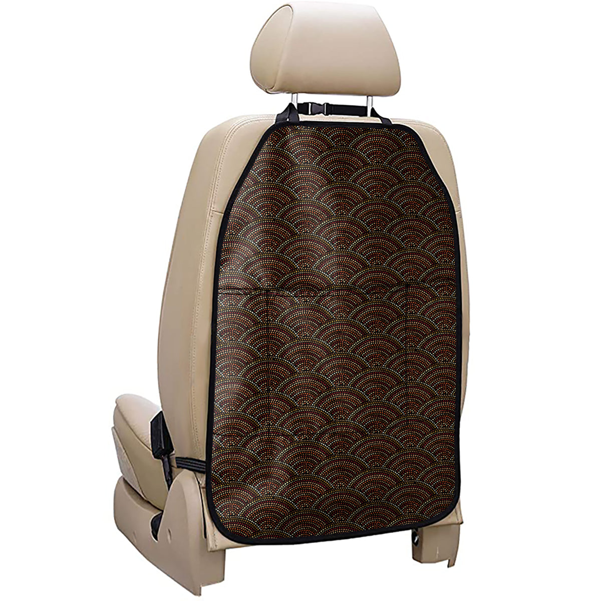 African Afro Dot Pattern Print Car Seat Organizers