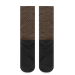 African Afro Dot Pattern Print Crew Socks