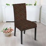 African Afro Dot Pattern Print Dining Chair Slipcover