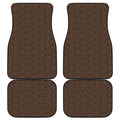 African Afro Dot Pattern Print Front and Back Car Floor Mats
