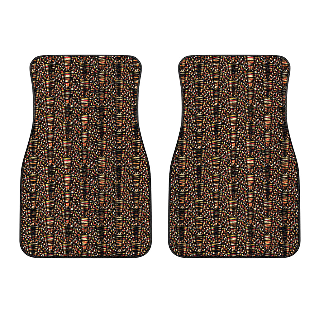 African Afro Dot Pattern Print Front Car Floor Mats