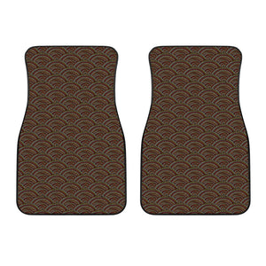 African Afro Dot Pattern Print Front Car Floor Mats