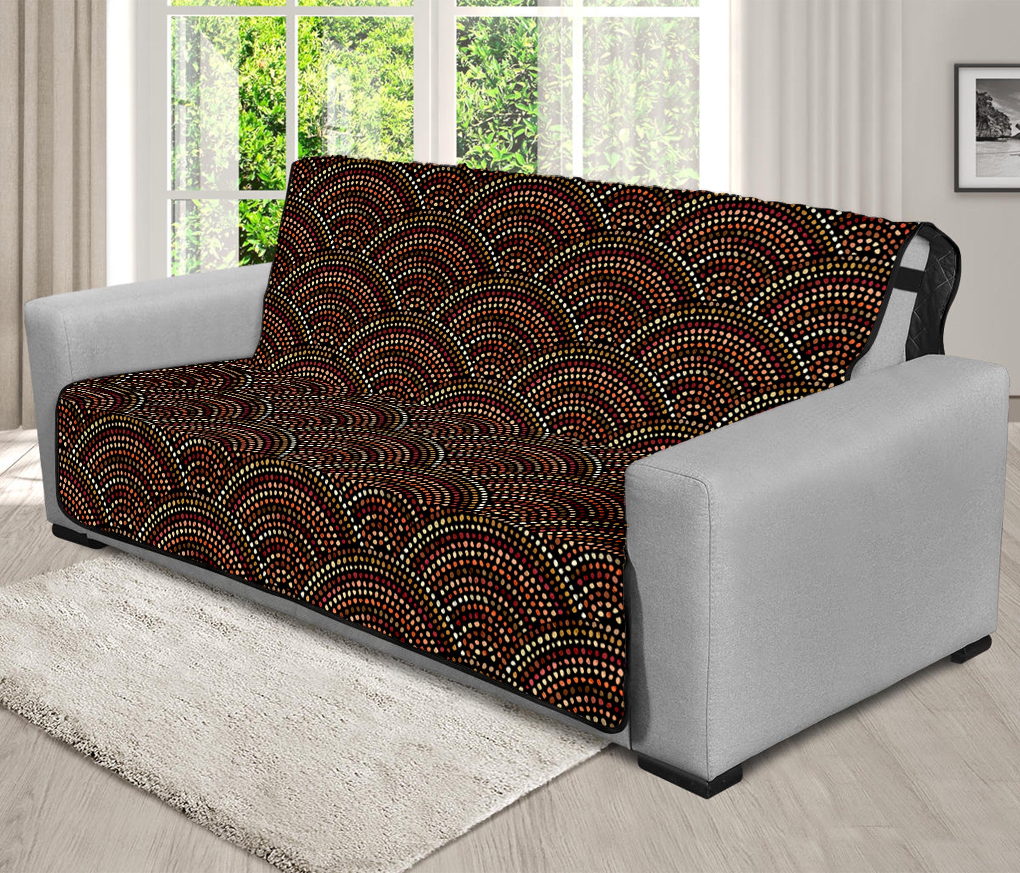 African Afro Dot Pattern Print Futon Protector