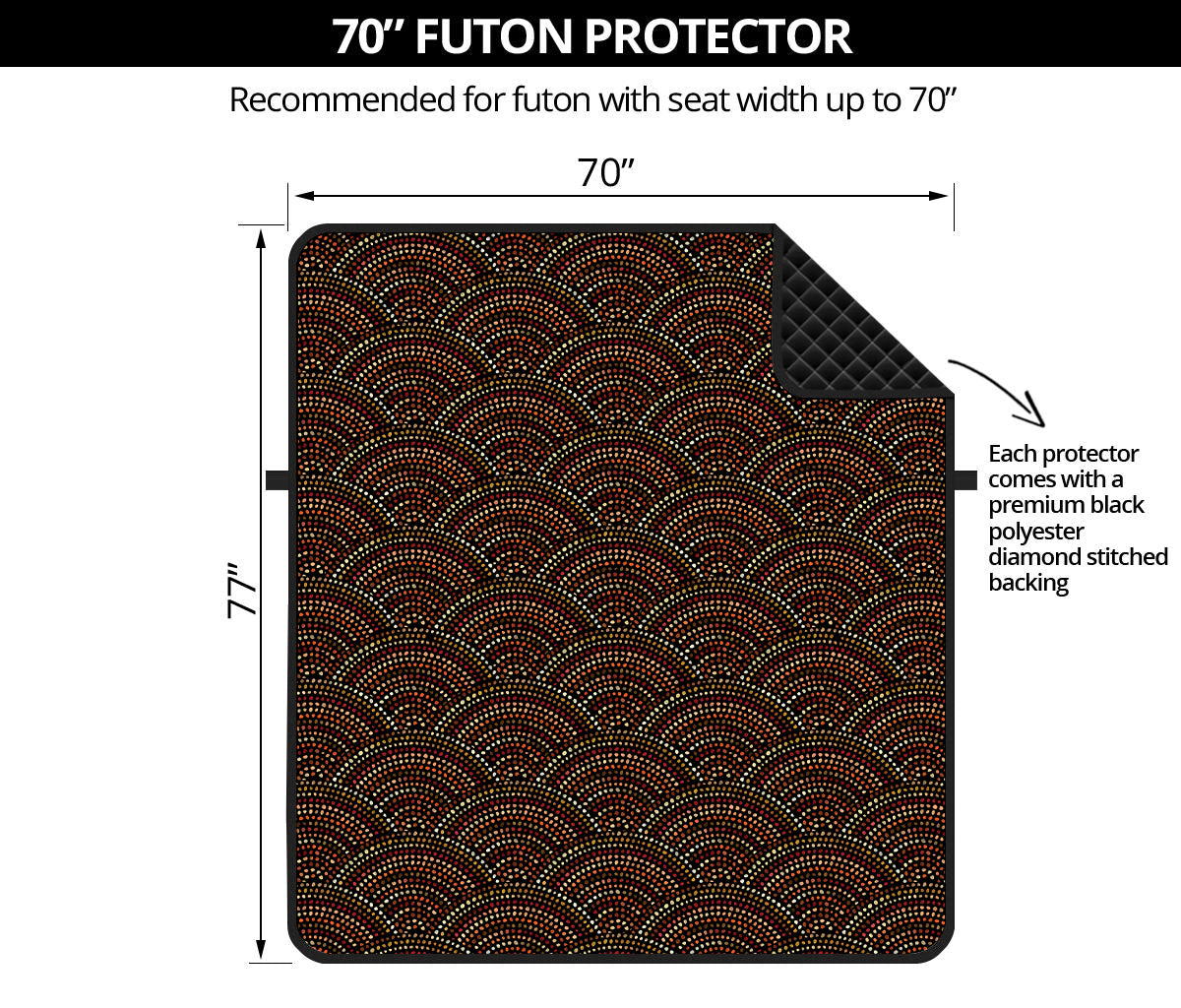 African Afro Dot Pattern Print Futon Protector