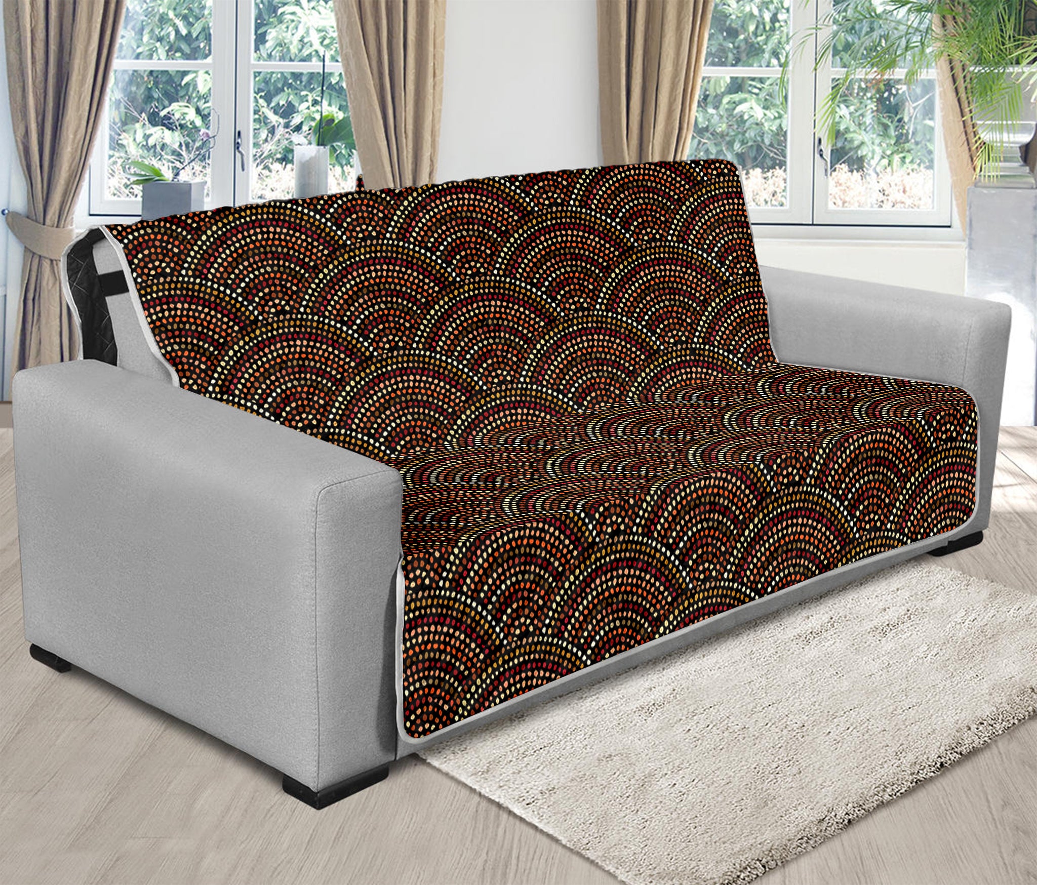 African Afro Dot Pattern Print Futon Protector