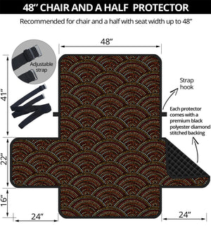 African Afro Dot Pattern Print Half Sofa Protector