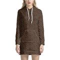 African Afro Dot Pattern Print Pullover Hoodie Dress
