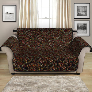 African Afro Dot Pattern Print Loveseat Protector