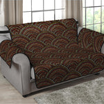 African Afro Dot Pattern Print Loveseat Protector