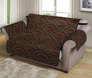 African Afro Dot Pattern Print Loveseat Protector