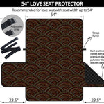 African Afro Dot Pattern Print Loveseat Protector