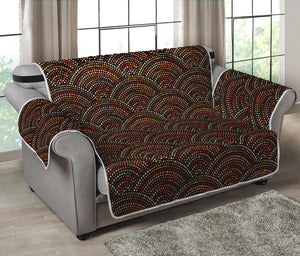 African Afro Dot Pattern Print Loveseat Protector