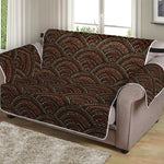 African Afro Dot Pattern Print Loveseat Protector