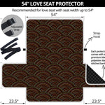 African Afro Dot Pattern Print Loveseat Protector