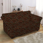 African Afro Dot Pattern Print Loveseat Slipcover