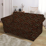 African Afro Dot Pattern Print Loveseat Slipcover