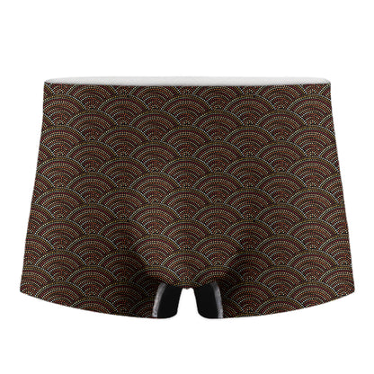 African Afro Dot Pattern Print Men's Boxer Briefs