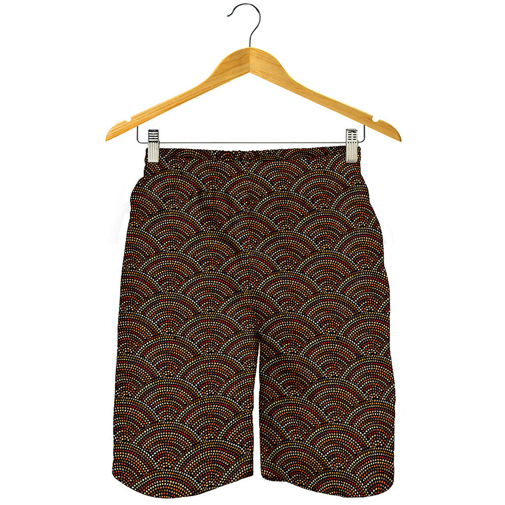 African Afro Dot Pattern Print Men's Shorts