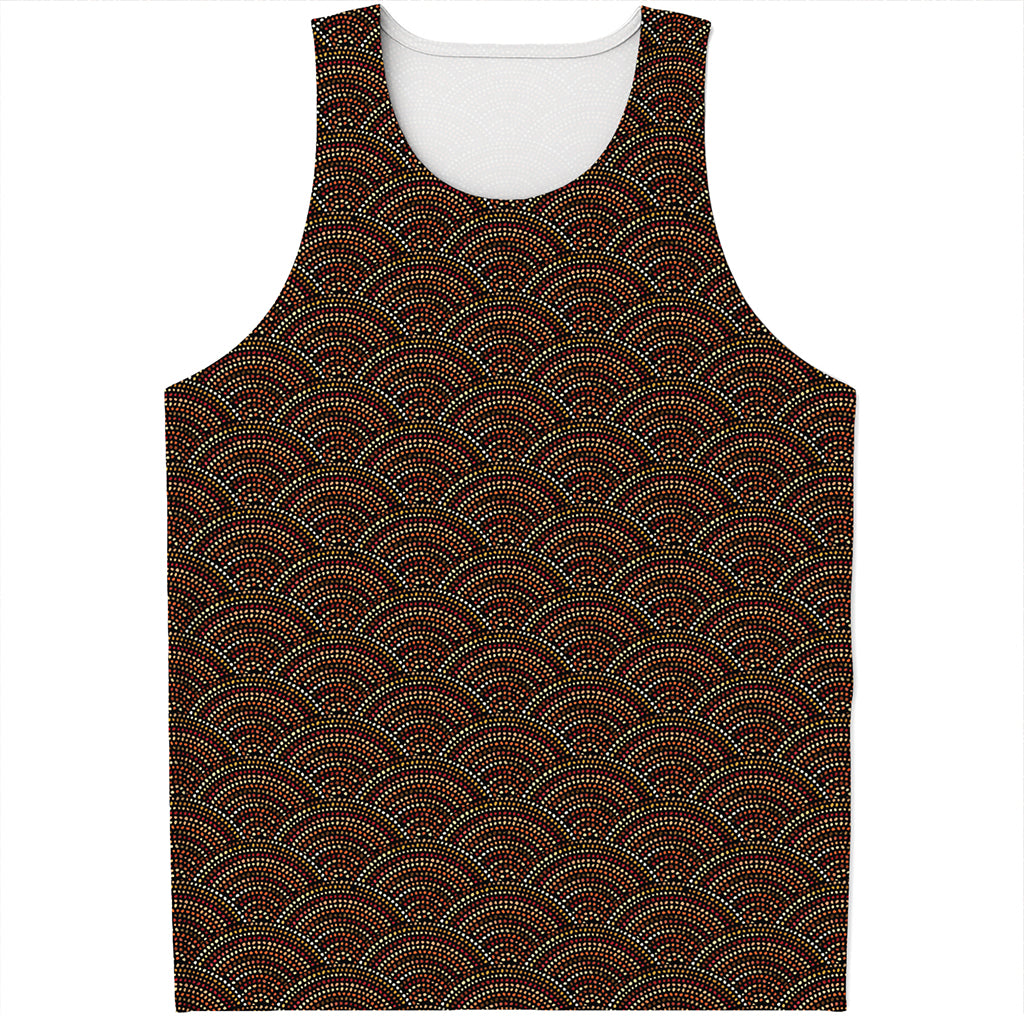 African Afro Dot Pattern Print Men's Tank Top