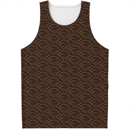African Afro Dot Pattern Print Men's Tank Top