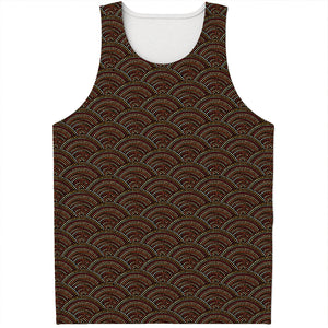 African Afro Dot Pattern Print Men's Tank Top