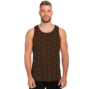 African Afro Dot Pattern Print Men's Tank Top