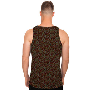 African Afro Dot Pattern Print Men's Tank Top