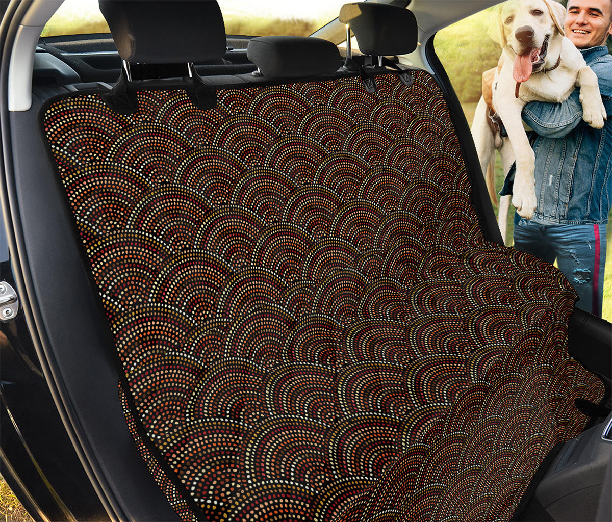 African Afro Dot Pattern Print Pet Car Back Seat Cover