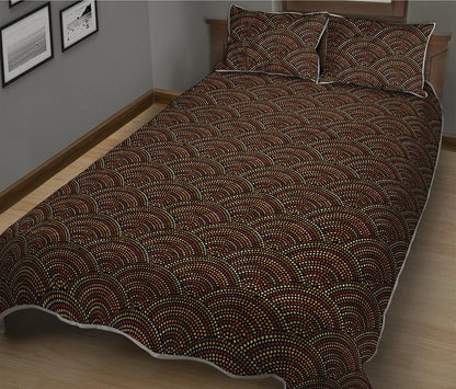 African Afro Dot Pattern Print Quilt Bed Set