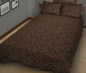 African Afro Dot Pattern Print Quilt Bed Set