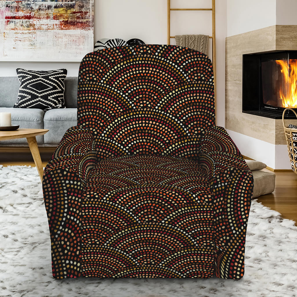 African Afro Dot Pattern Print Recliner Slipcover