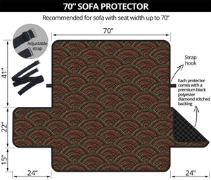 African Afro Dot Pattern Print Sofa Protector