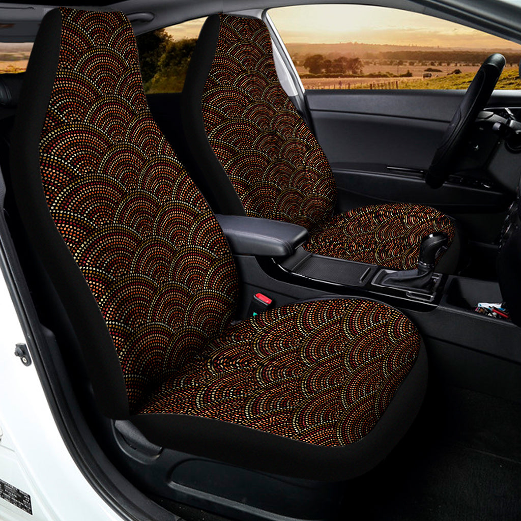 African Afro Dot Pattern Print Universal Fit Car Seat Covers