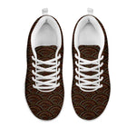 African Afro Dot Pattern Print White Sneakers