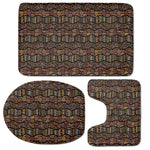 African Afro Inspired Pattern Print 3 Piece Bath Mat Set