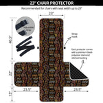 African Afro Inspired Pattern Print Armchair Protector