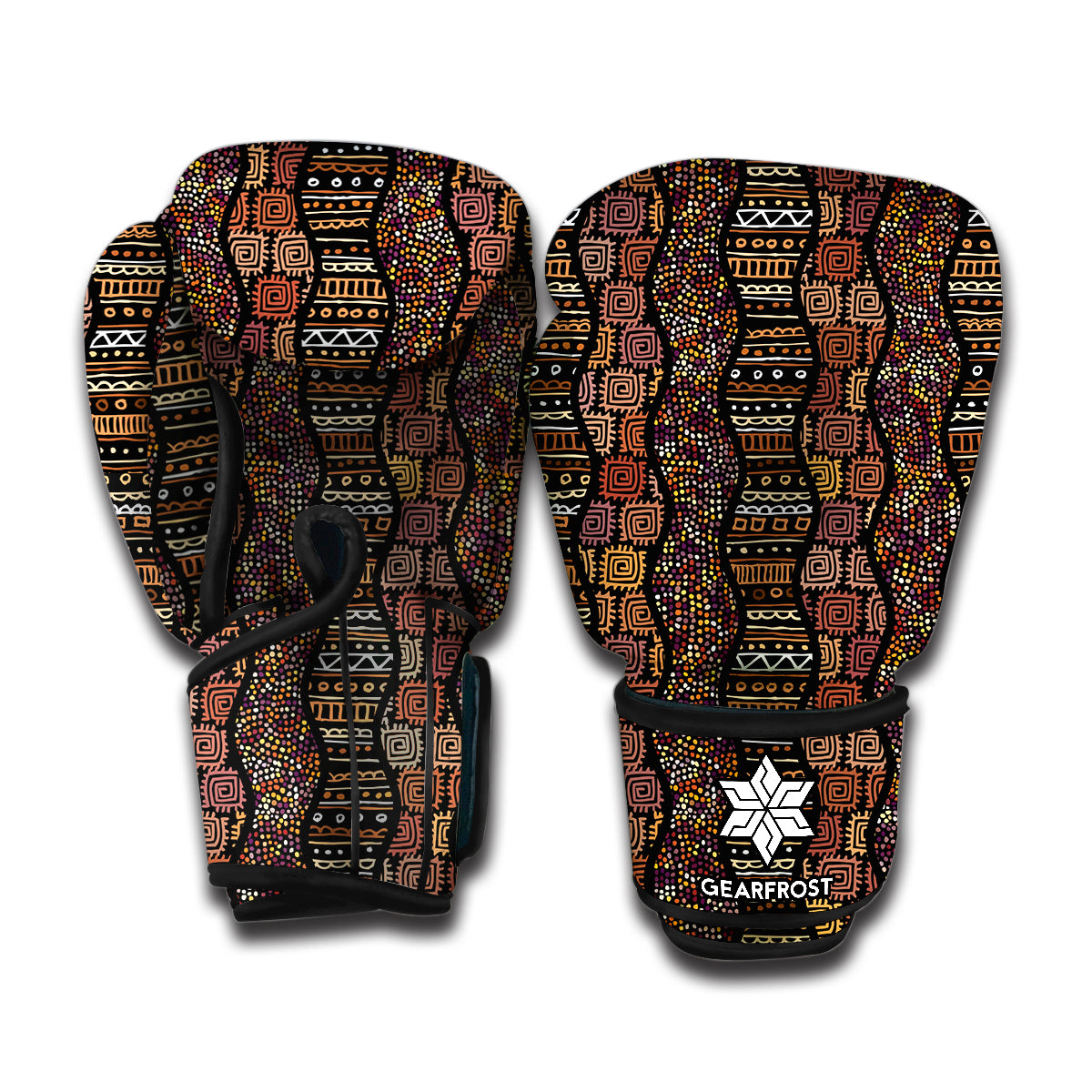 African Afro Inspired Pattern Print Boxing Gloves