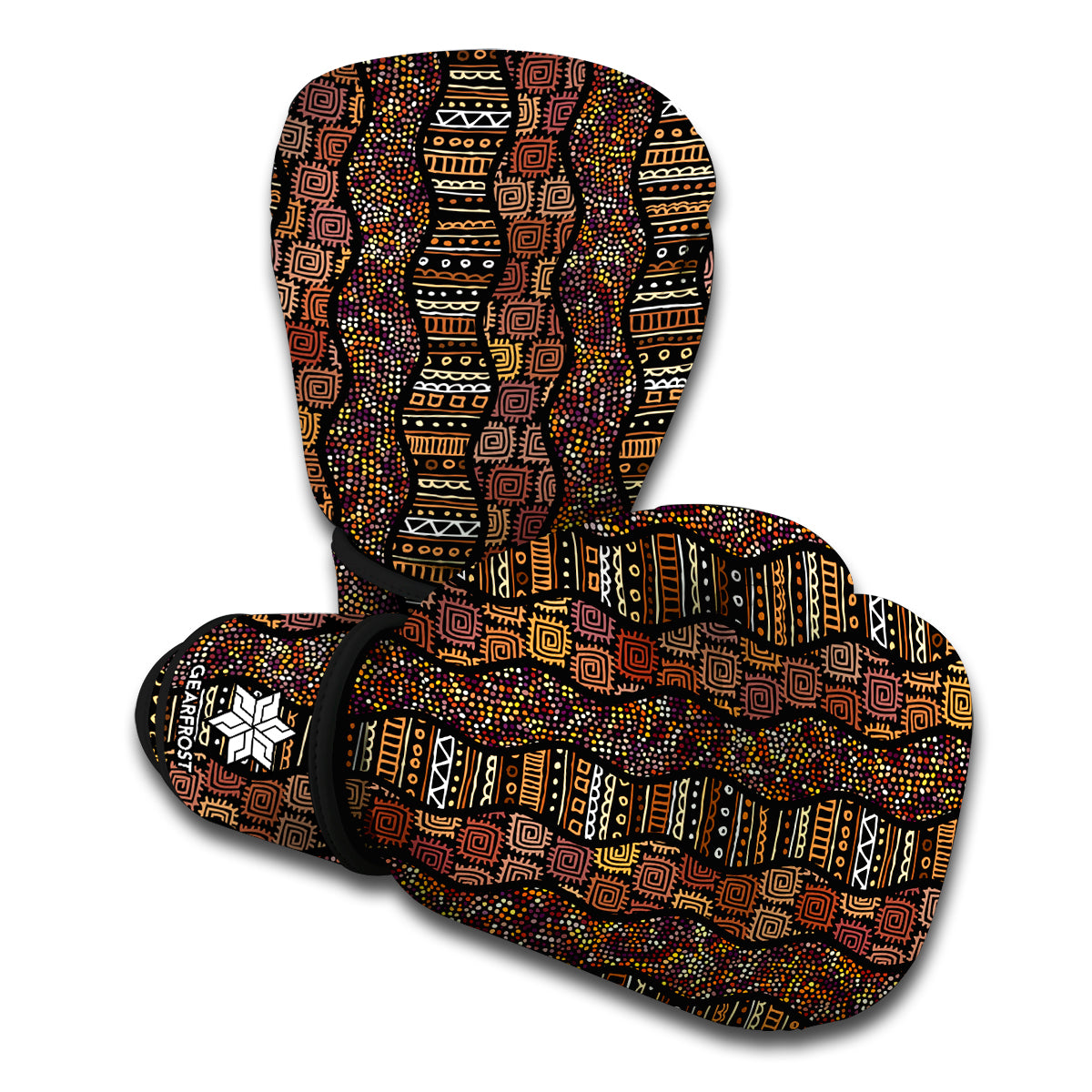 African Afro Inspired Pattern Print Boxing Gloves