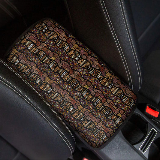 African Afro Inspired Pattern Print Car Center Console Cover