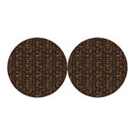 African Afro Inspired Pattern Print Car Coasters