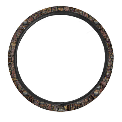 African Afro Inspired Pattern Print Car Steering Wheel Cover