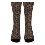 African Afro Inspired Pattern Print Crew Socks